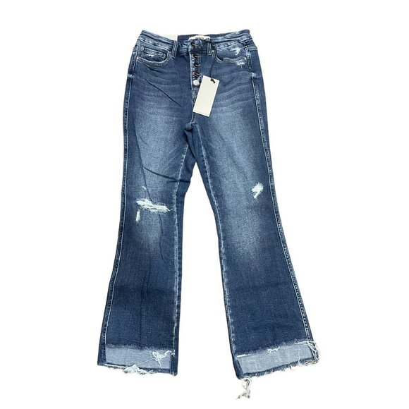 Mica Denim - Mica High Rise Crop Flare